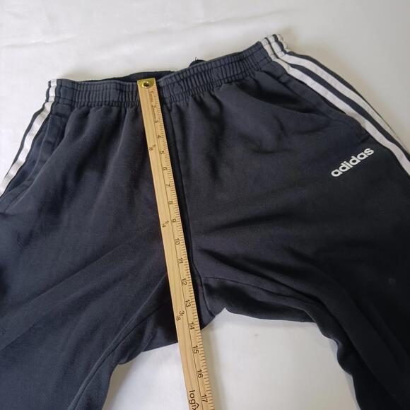 Adidas GD5471 Men's Black/White 3 Stripe Fleece Jogger Sweatpants Size L (30×30) - Picture 7 of 16